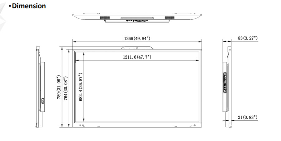 Màn hình tương tác Hikvision DS-D5B55RB/B