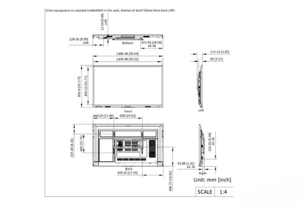 Màn hình tương tác Hikvision DS-D5B65RB/EP