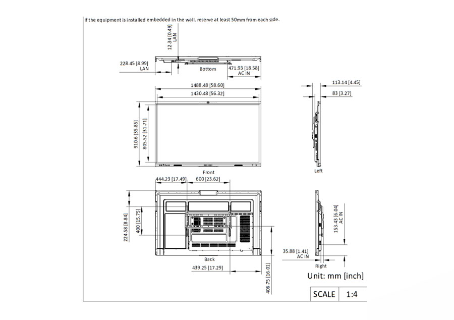 Màn hình tương tác Hikvision DS-D5B65RB/FP