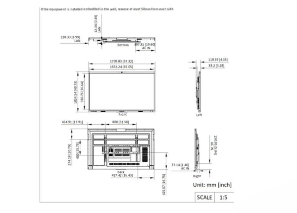 Màn hình tương tác Hikvision DS-D5B75RB/FP