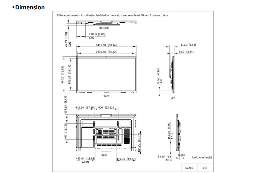 Màn hình tương tác Hikvision DS-D5C65RB/B2L