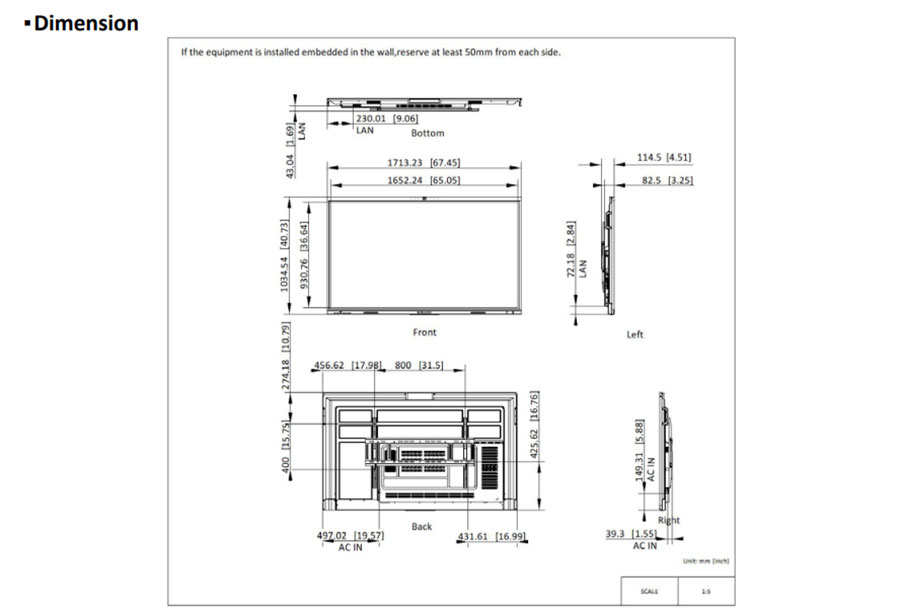 Màn hình tương tác Hikvision DS-D5C75RB/B2L