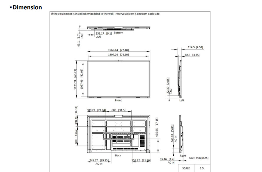 Màn hình tương tác Hikvision DS-D5C86RB/B2L