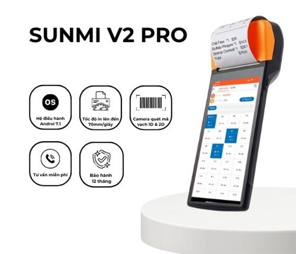 Máy bán hàng POS Sunmi V2 Pro