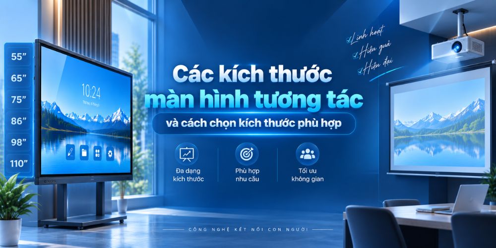 Các kích thước màn hình tương tác và cách chọn kích thước phù hợp