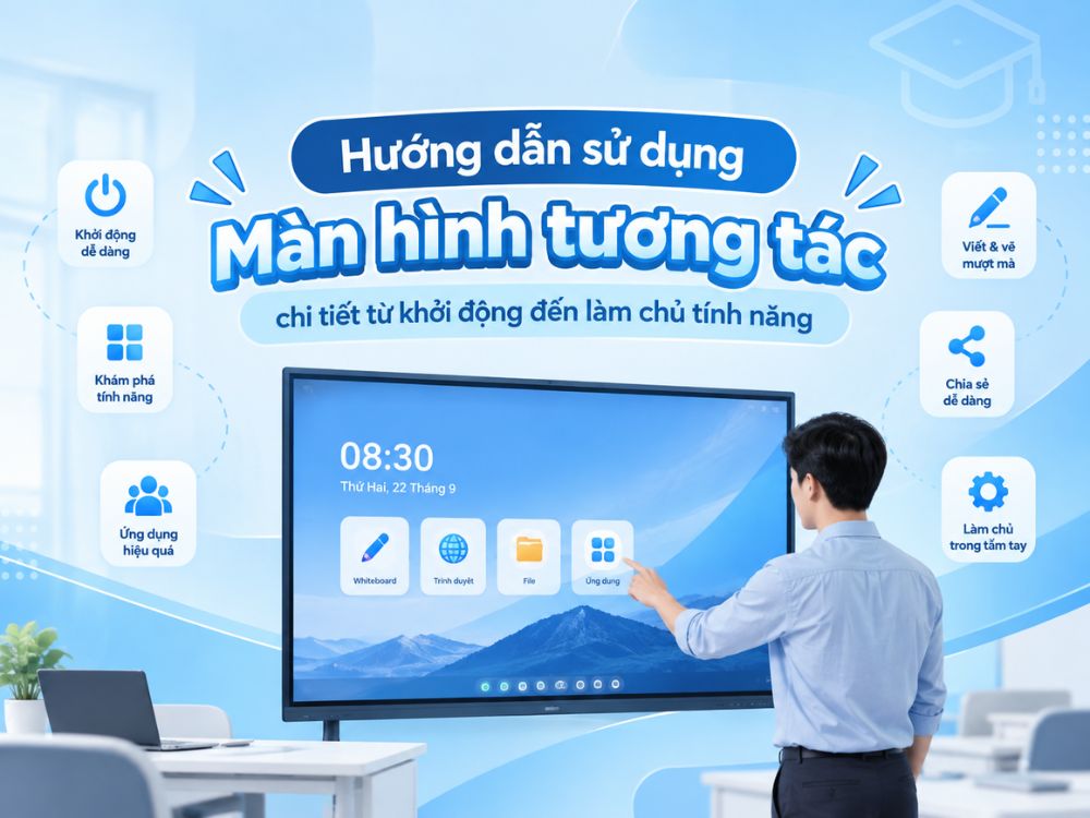 Hướng dẫn sử dụng màn hình tương tác chi tiết từ khởi động đến làm chủ tính năng