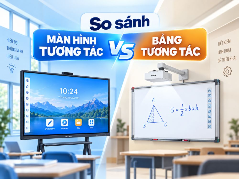 So sánh màn hình tương tác và bảng tương tác: Đâu là giải pháp tối ưu?