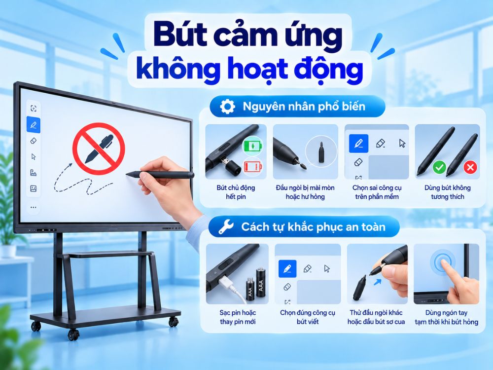 Bút cảm ứng không hoạt động