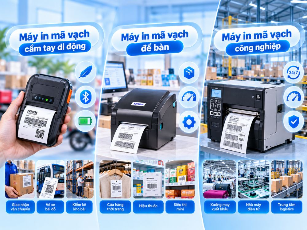 Các loại máy in tem mã vạch
