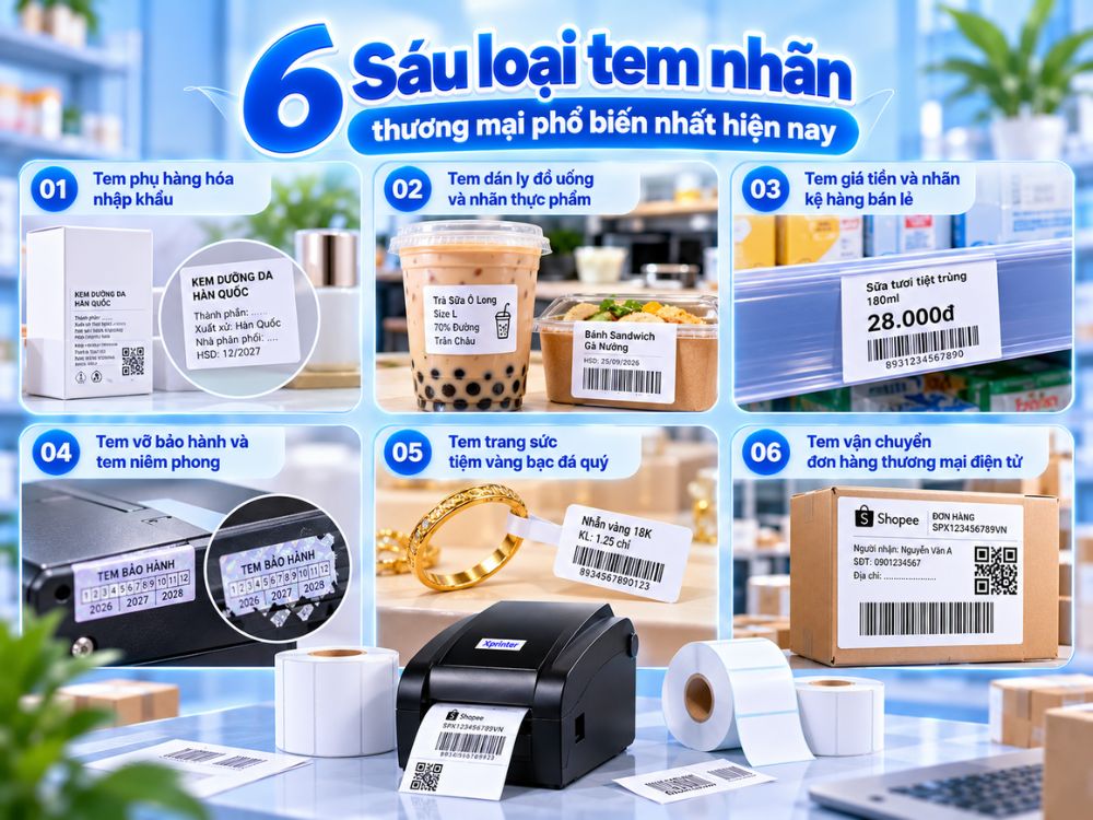 Các loại tem nhãn phổ biến hiện nay