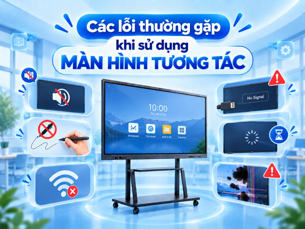 Các lỗi thường gặp khi sử dụng màn hình tương tác và cách xử lý tại chỗ