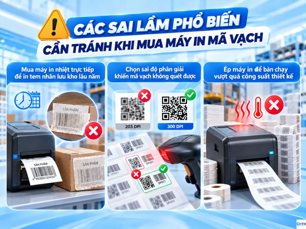 Các sai lầm phổ biến cần tránh khi mua máy in mã vạch