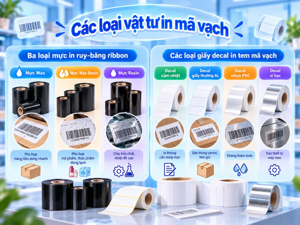 Các vật tư in mã vạch