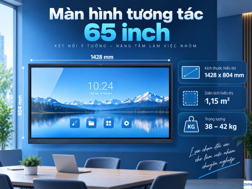 Kích thước màn hình tương tác 65 inch