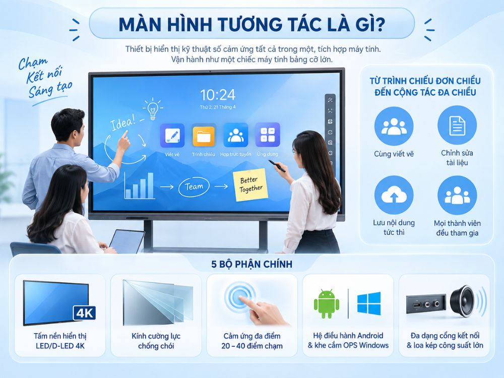 Màn hình tương tác - thiết bị hiển thị cảm ứng