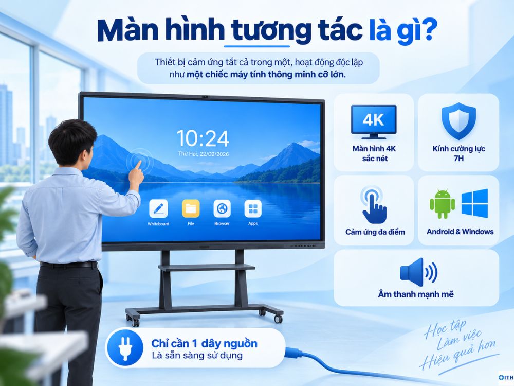 Màn hình tương tác với kết nối đơn giản