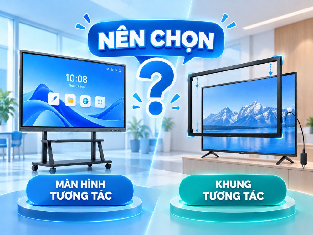 Nên chọn màn hình tương tác hay khung tương tác