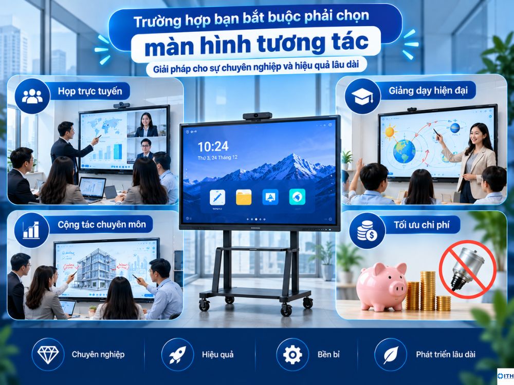 Những trường hợp bạn nên lựa chọn màn hình tương tác thay cho máy chiếu