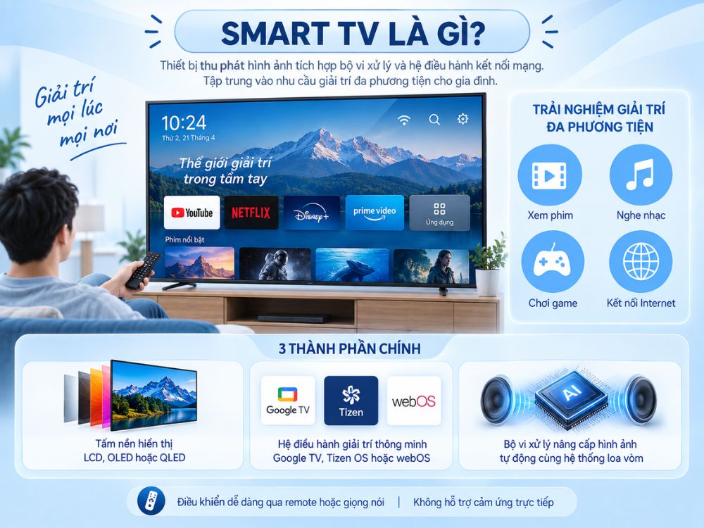 Smart TV - Thiết bị giải trí phổ biến tại Việt Nam