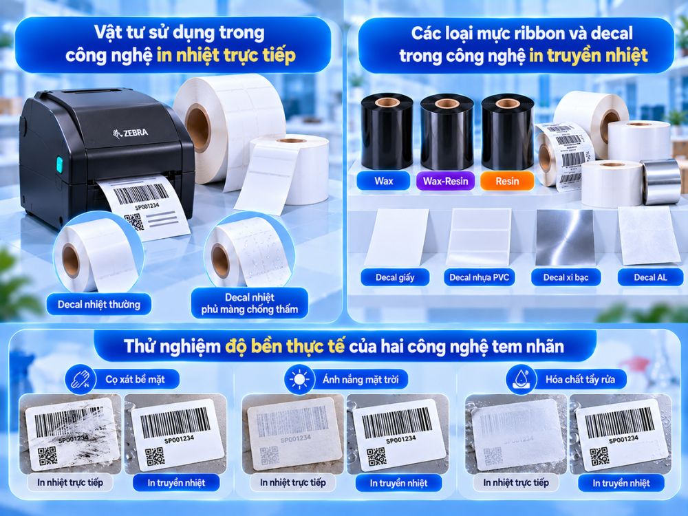 So sánh chi tiết về vật tư và độ bền bản in