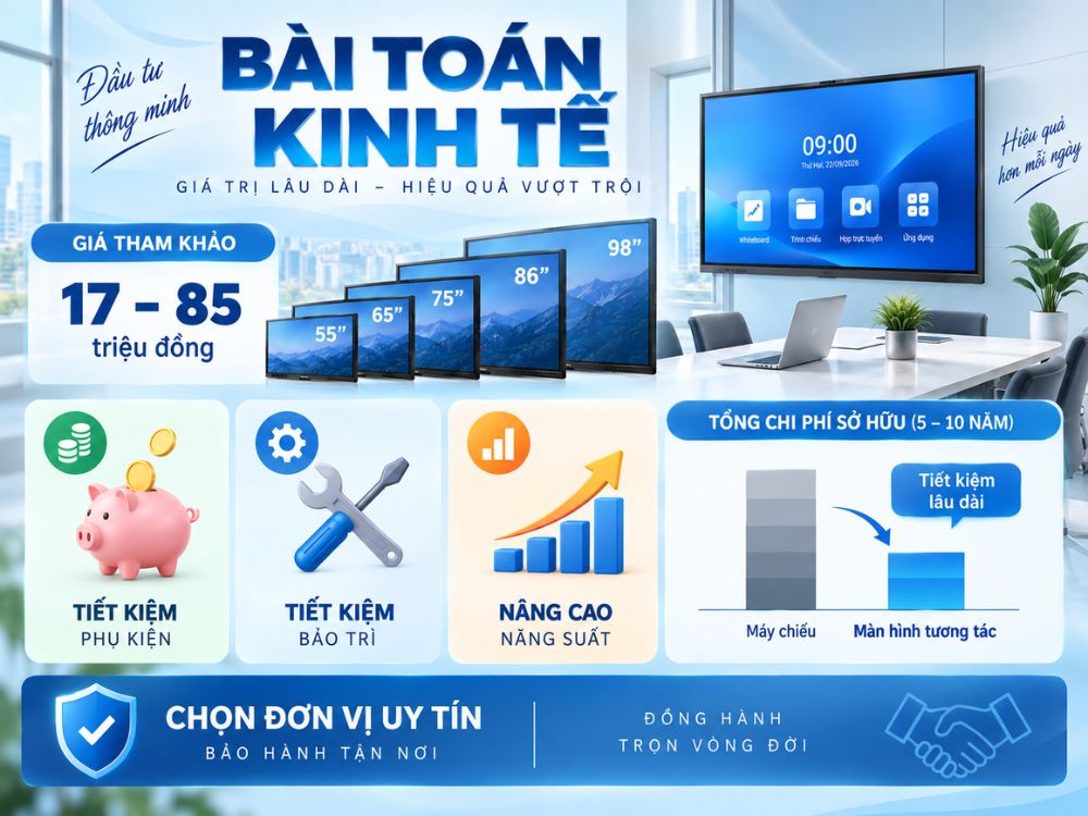Tiêu chí lựa chọn màn hình tương tác theo bài toán kinh tế
