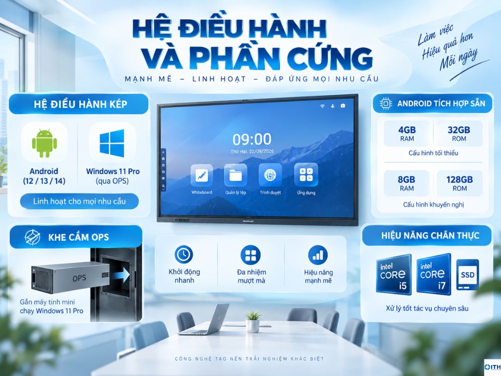 Tiêu chí lựa chọn màn hình tương tác theo hệ điều hành và phần cứng