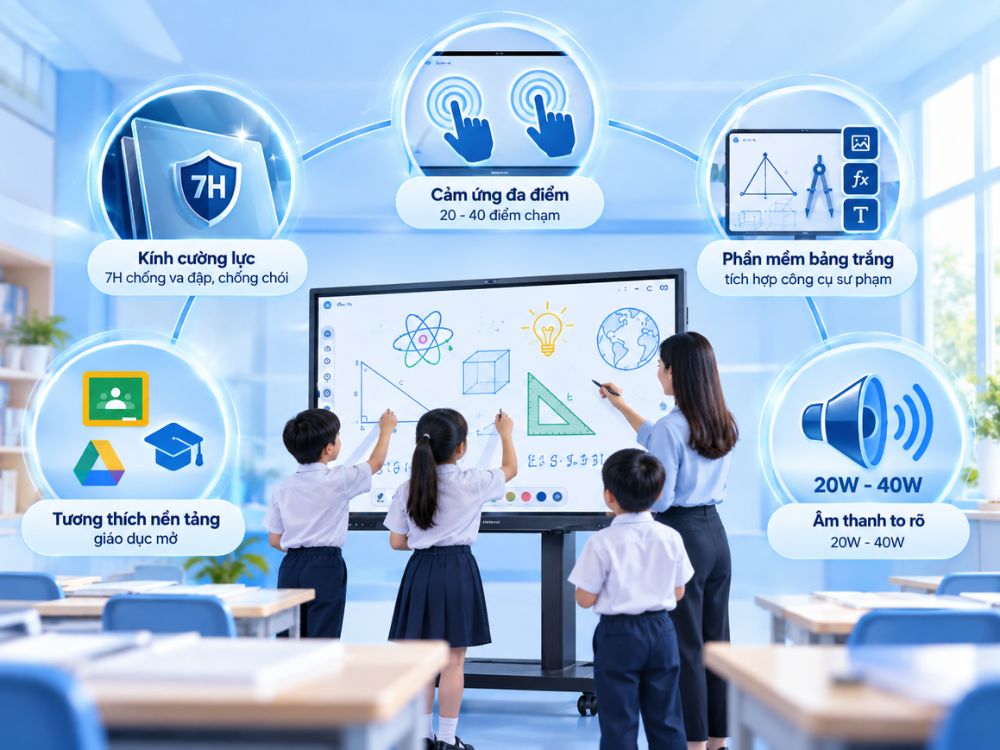 Tiêu chuẩn kỹ thuật màn hình tương tác giáo dục cần có