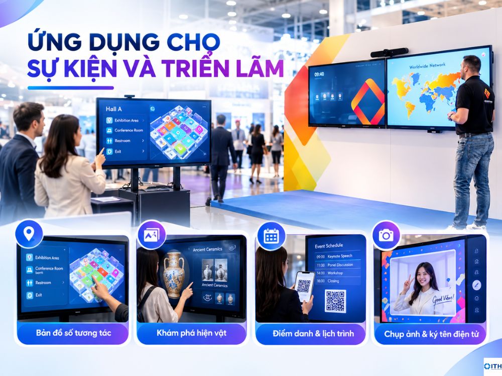 Ứng dụng màn hình tương tác cho các sự kiện và triển lãm