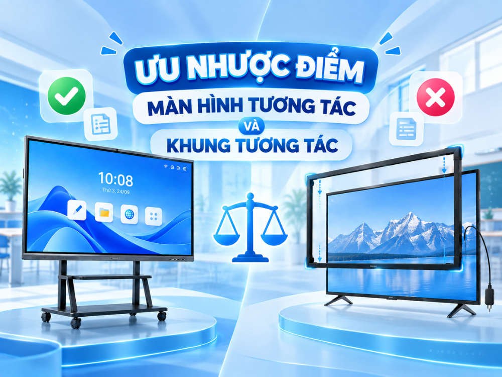 So sánh màn hình tương tác và khung tương tác chi tiết từ chuyên gia
