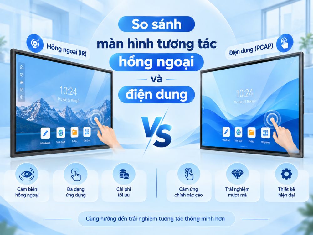 Sự khác biệt giữa màn hình tương tác điện dung và hồng ngoại