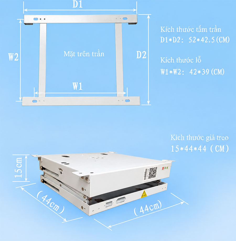 gia treo dien dalite ecm110 a 5 Giá treo điện Dalite ECM110-A