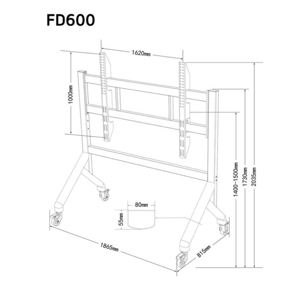 Giá treo màn hình di động Dalite FD600