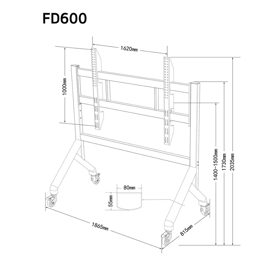 Giá treo màn hình di động Dalite FD600 