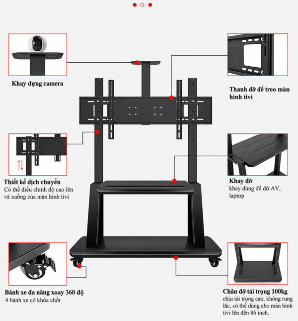 Giá treo màn hình di động Dalite FT-L