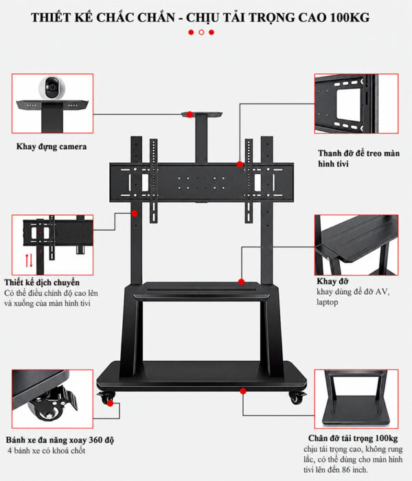 Giá treo màn hình di động Dalite FT-M
