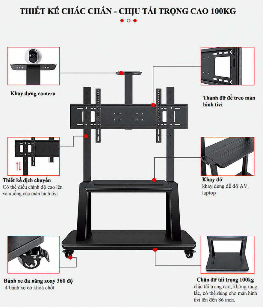 Giá treo màn hình di động Dalite FT-M