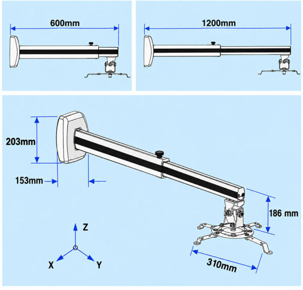 Giá treo máy chiếu gần Dalite VTS1200