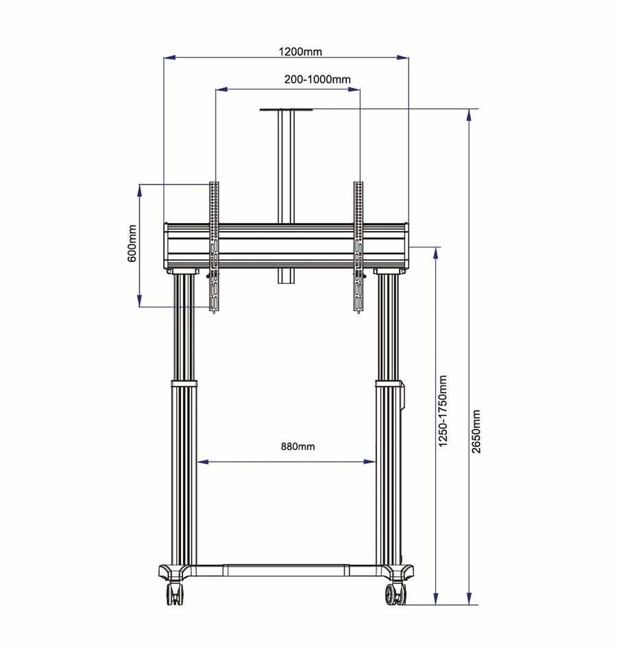 Giá treo tivi di động NB V150