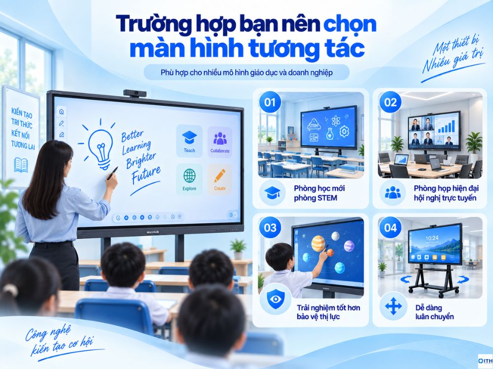 trường hợp nên chọn màn hình tương tác