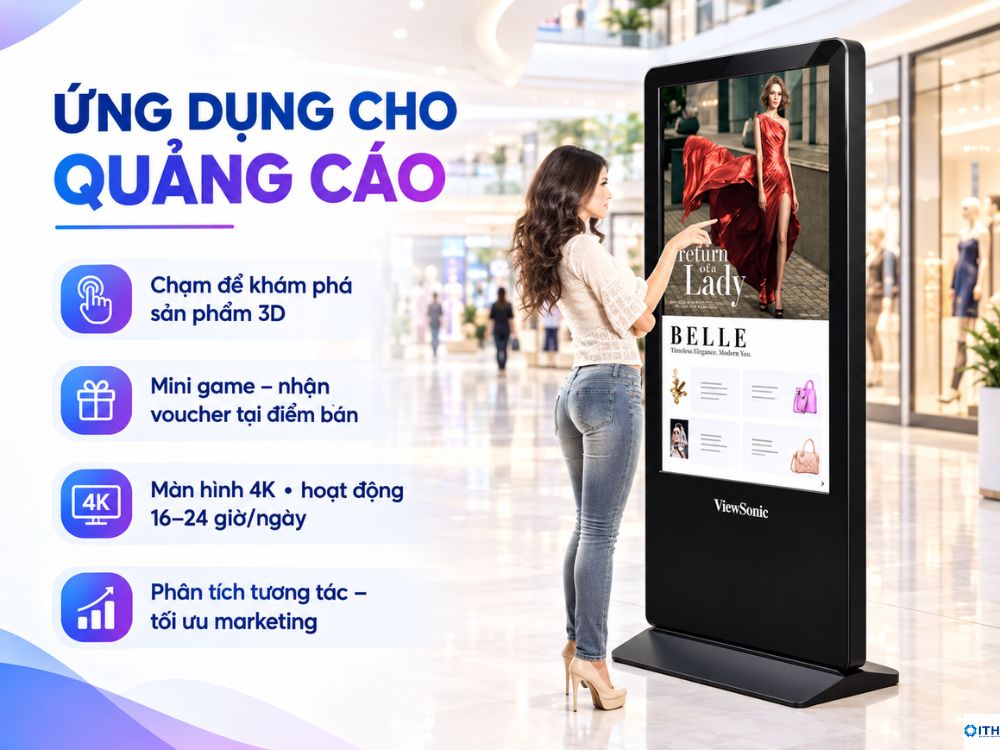 ứng dụng màn hình tương tác cho quảng cáo