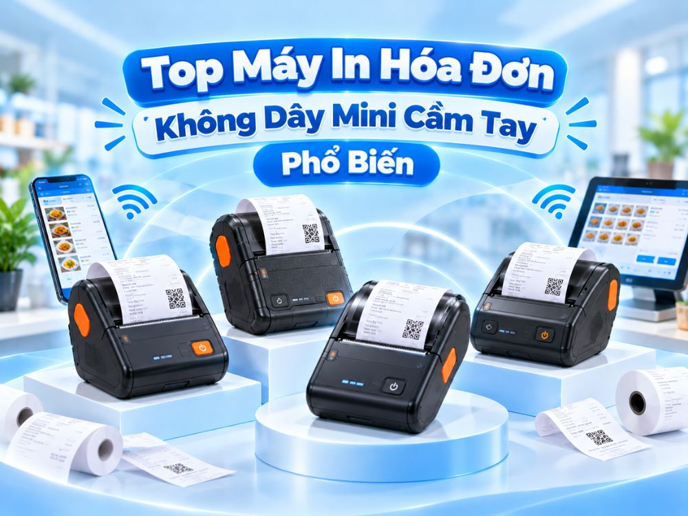 Top 10 máy in hóa đơn mini cầm tay không dây phổ biến hiện nay