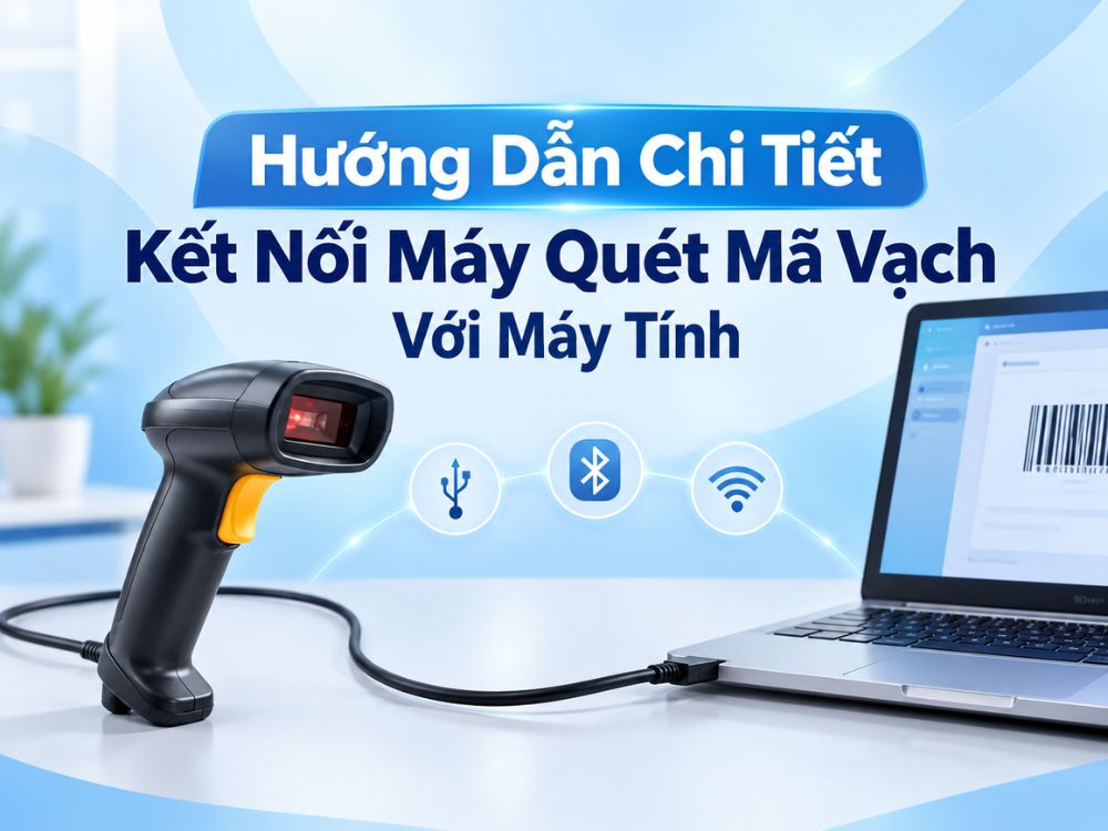 Hướng dẫn chi tiết kết nối máy quét mã vạch với máy tính