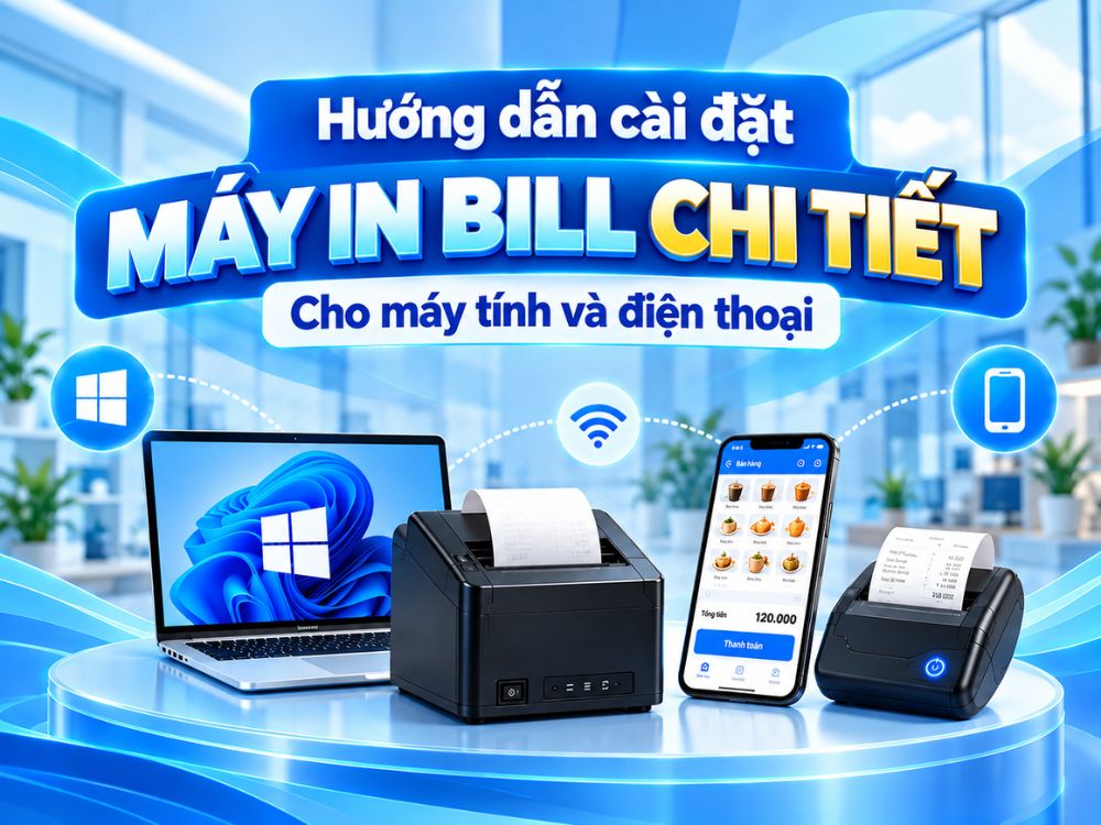 Hướng dẫn cài đặt máy in bill chi tiết cho máy tính và điện thoại
