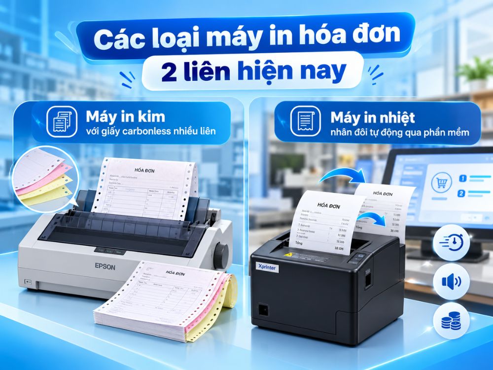 Các loại máy in hóa đơn 2 liên hiện nay