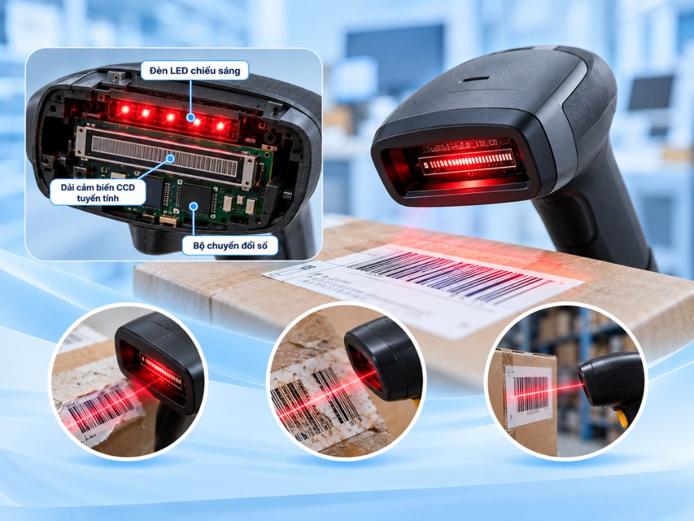 Công nghệ máy quét mã vạch CCD (Linear Imager)