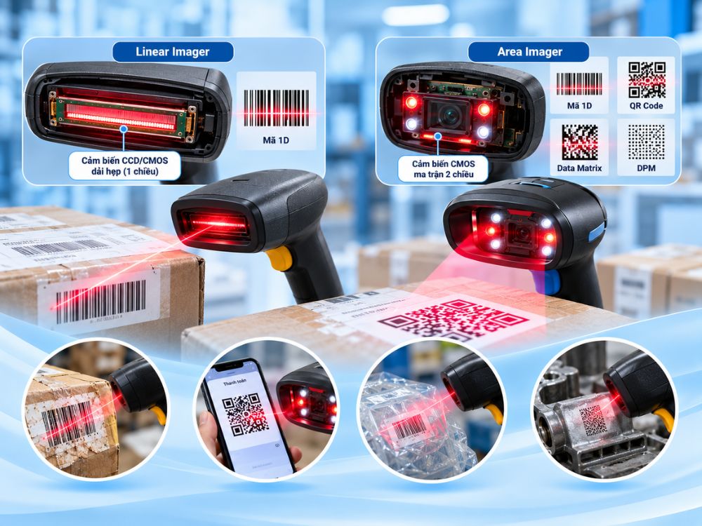 Công nghệ máy quét mã vạch Imager (Area Imager và Linear Imager)