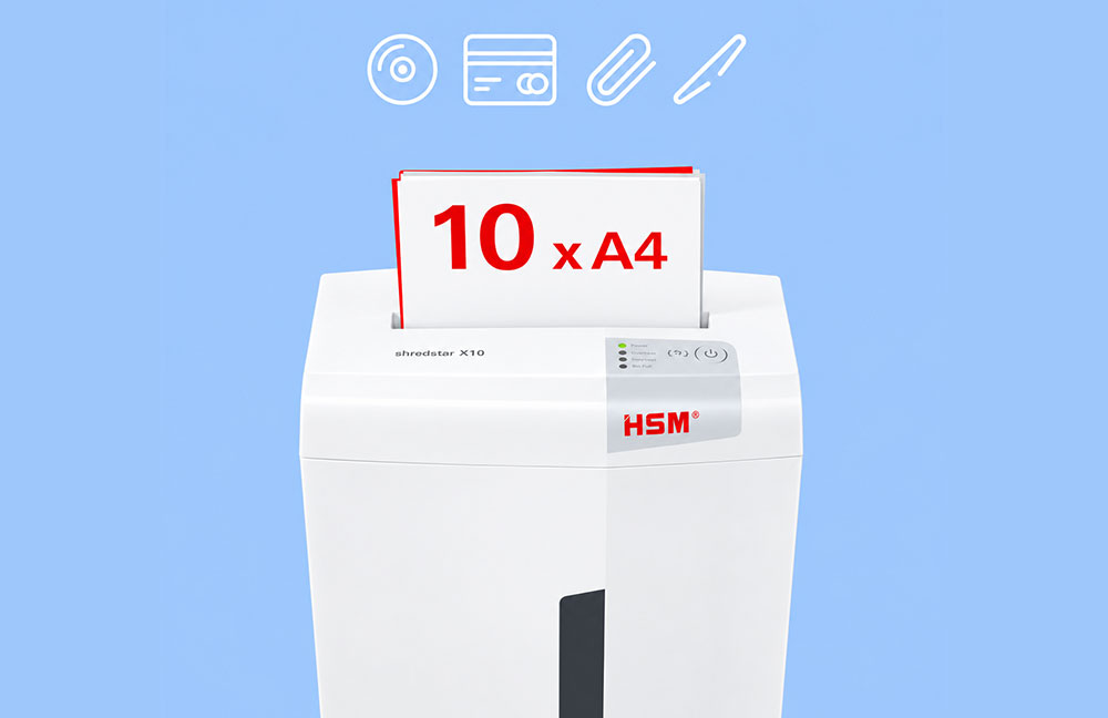 HSM Shredstar X10 2 Máy huỷ tài liệu HSM Shredstar X10