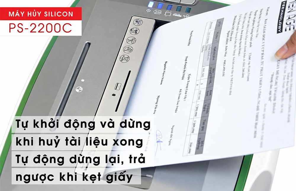 Máy huỷ tài liệu Silicon PS-2200C