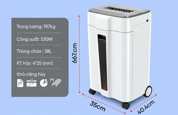 Máy huỷ tài liệu Silicon PS-3000C