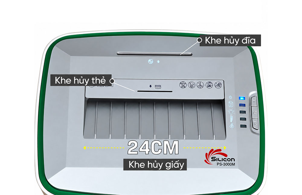 Silicon PS 3000M 7 Máy huỷ tài liệu Silicon PS-3000M